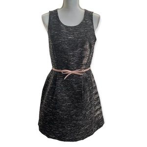 The Limited Tweed Bow Belted Fit and Flare Dress | Size 6